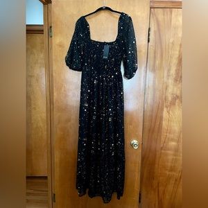 NastyGal Starry Eyes Metallic Maxi Dress